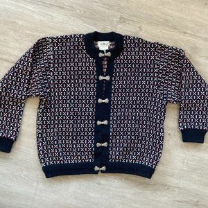L.L. Bean vintage wool sweater with clasp closures